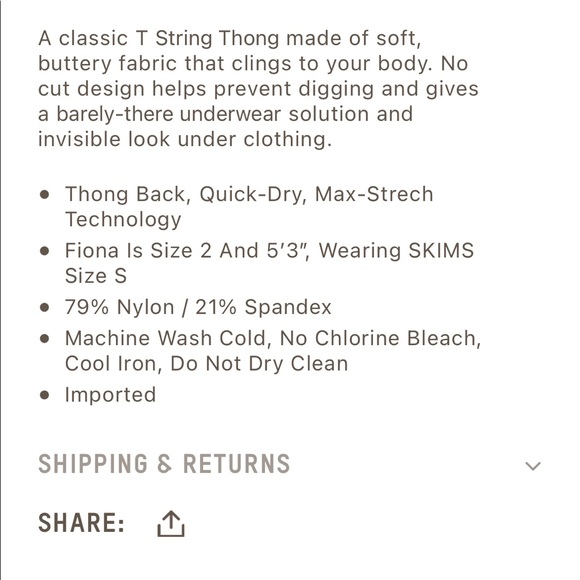 SKIMS T-String Thong - Picture 2 of 3